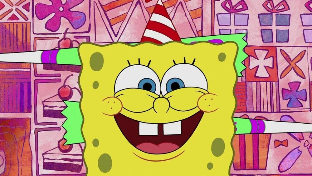 Spongebob big. Губка Боб. Спанч Боб с днем рождения. Губка Боб Birthday. Губка Боб котик.