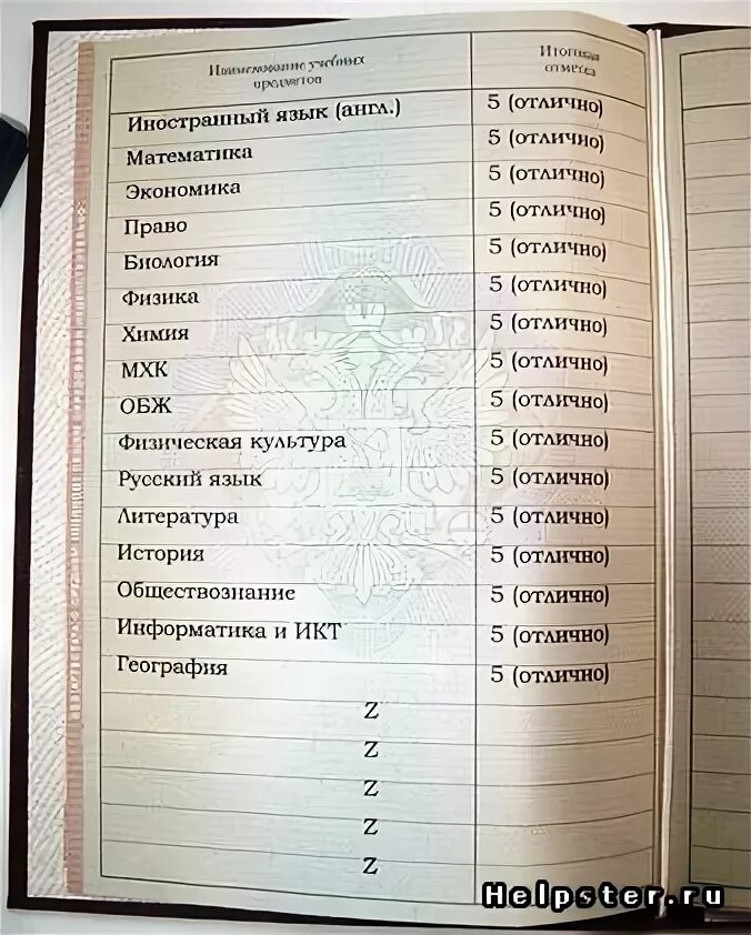 Ответы Mail.ru: Аттестат 9 класса