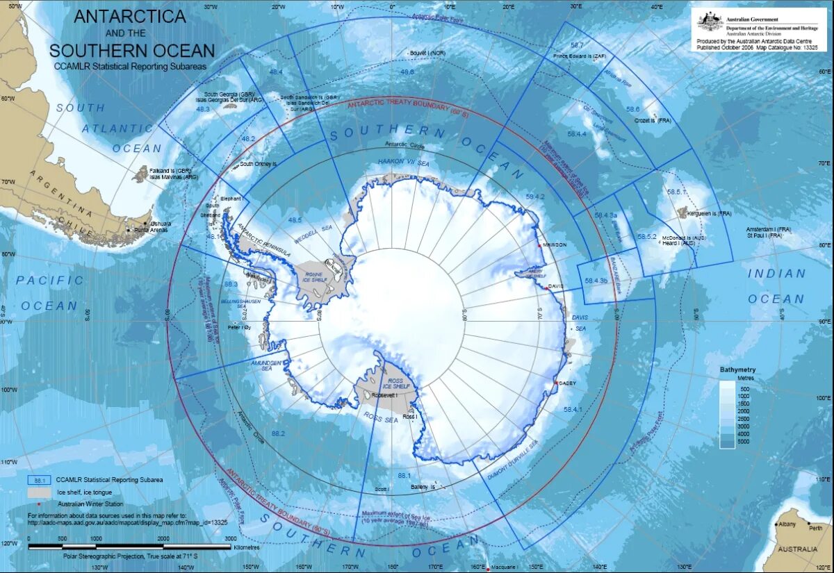 Широту южного океана. Границы Южного океана на карте. Южный океан на карте. Антарктика на карте. Карта глубин Южного океана.