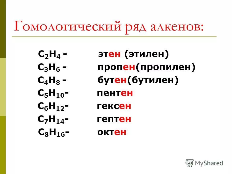 Общая формула гомологического ряда. Гомологи пропена. Гомологический ряд сложных эфиров. Пентен 2 этилен