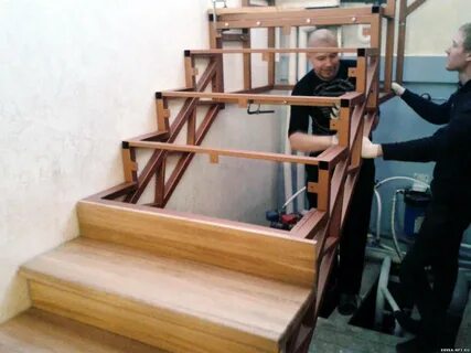 Каркас деревянной ступени