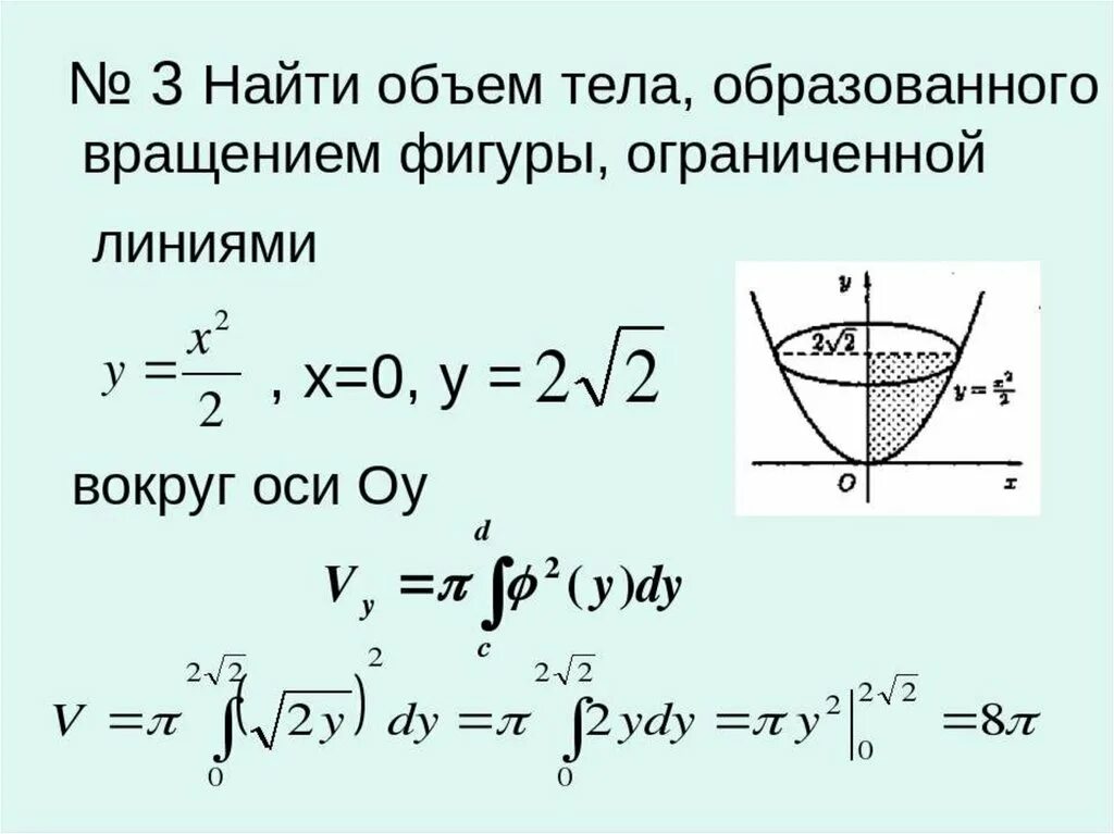 Найти объем фигуры ограниченной