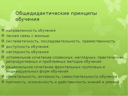 Общедидактические принципы обучения иностранному языку
