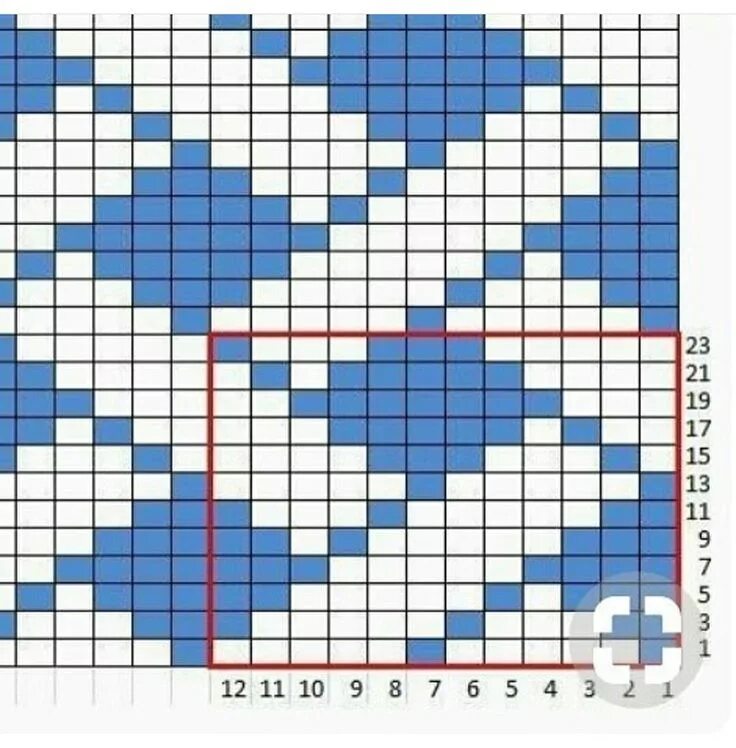 Жаккард крючком техника