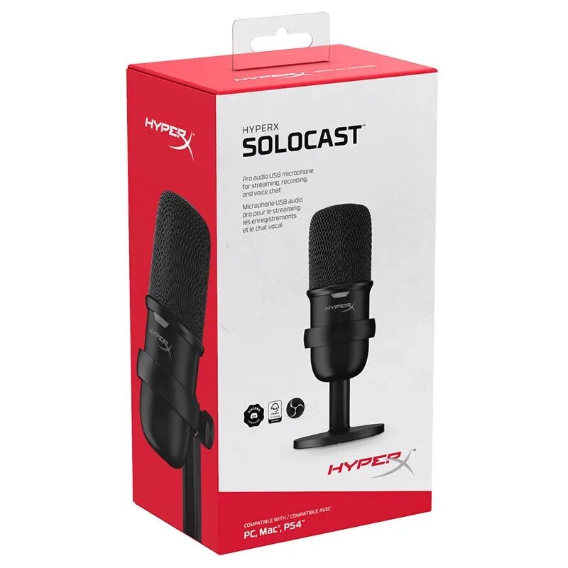 Проводные type c микрофоны hyperx. Микрофон hyperx solocast (usb, hmis1x-xx-bkg). микрофон hyperx solocast (4p5p8aa). игровой микрофон для компьютера hyperx.