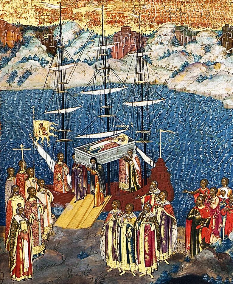 перенесение мощей святителя николая в бари. перенесение мощей свт николая чудотворца. перенесение мощей николая чудотворца из мир ликийских в бар. икона николай чудотворец в бари италия. перенесение мощей святителя николая икона.