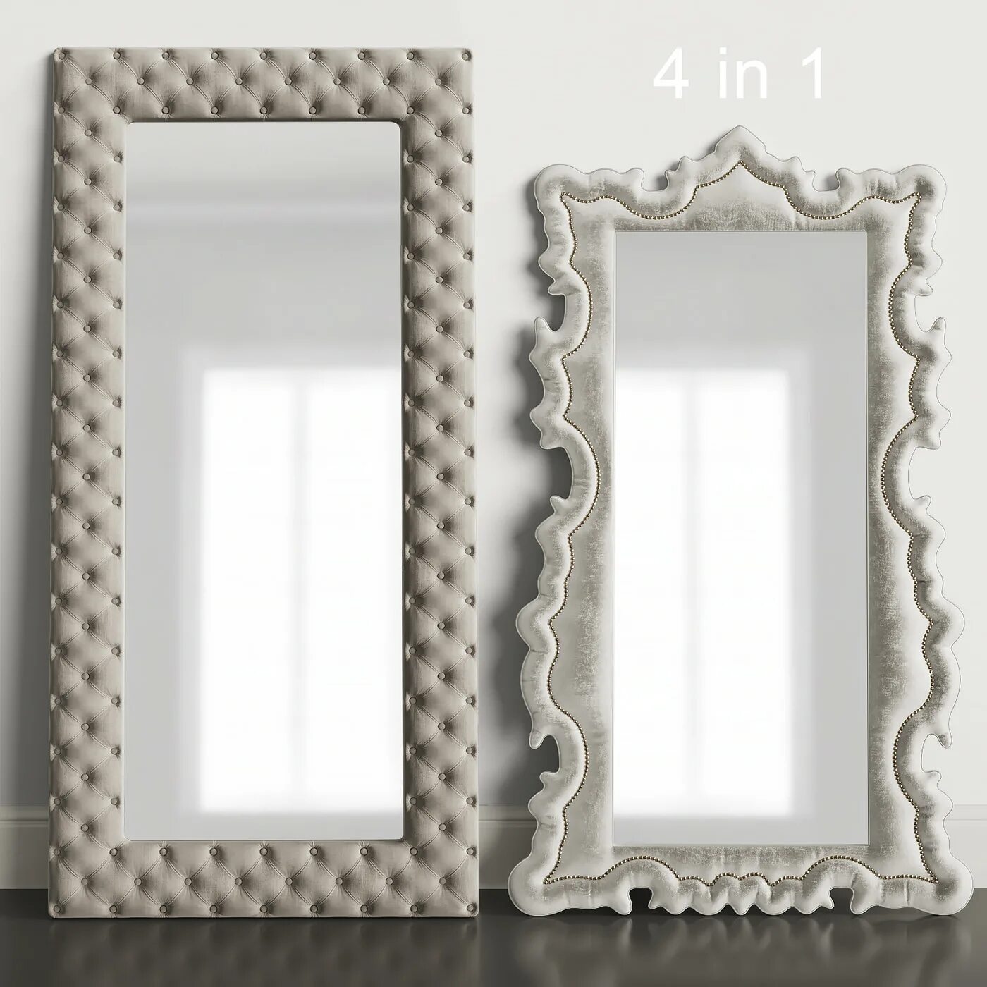 Mirror set. Рамка для зеркала с каретной стяжкой. 3ддд модели мирор классический. classic mirror 3d.