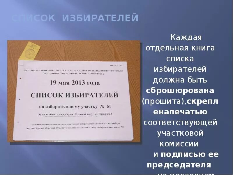 Как сшить список избирателей на выборах. Книга списка избирателей. Список избирателей образец. Оформление книги избирателей. Слайд список избирателей.