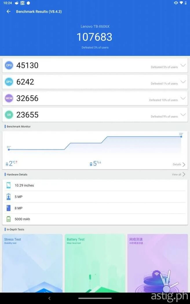 Note 10 benchmark