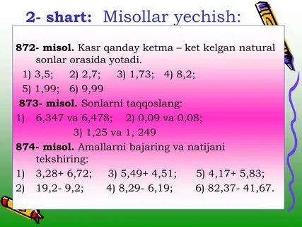 3 sinf matematika