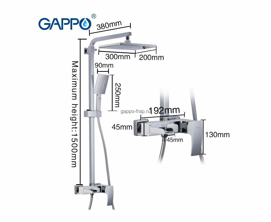 Отзывы gappo душевые. Душевая система Gappo Jacob g2407 хром. Душевая стойка Gappo g2407 хром. Душевая стойка Gappo Jacob g2407-30. Душевая стойка со смесителем Gappo g2407.