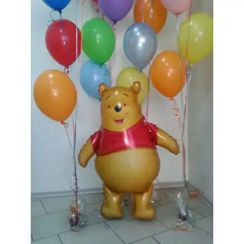 Воздушные шары винни пух. Ходячка винни пух. воздушный шар«винни пух». винни пух и воздушный шарик. композиция из шаров винни пух.