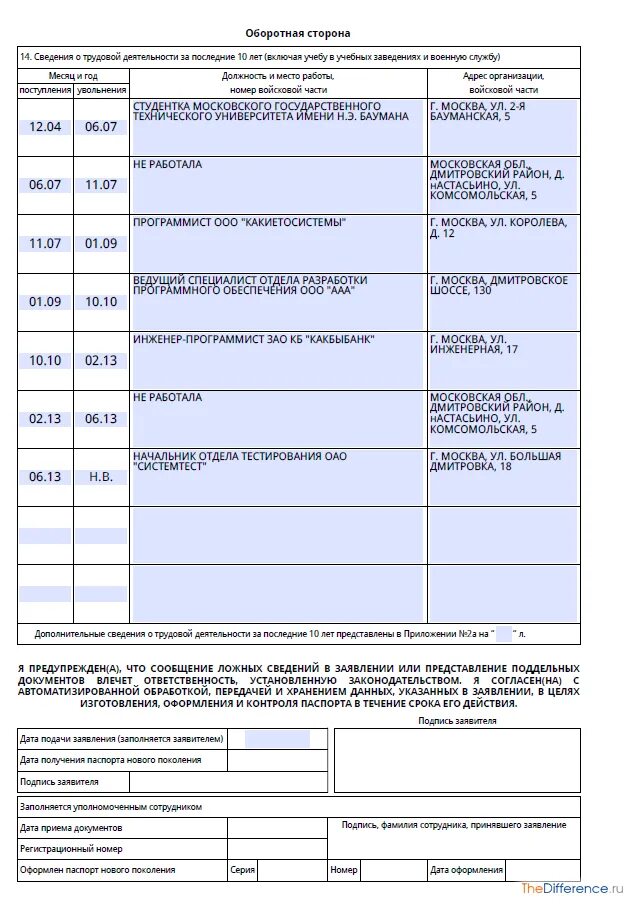 Заявление о выдаче паспорта нового поколения на несовершеннолетнего гражданина (