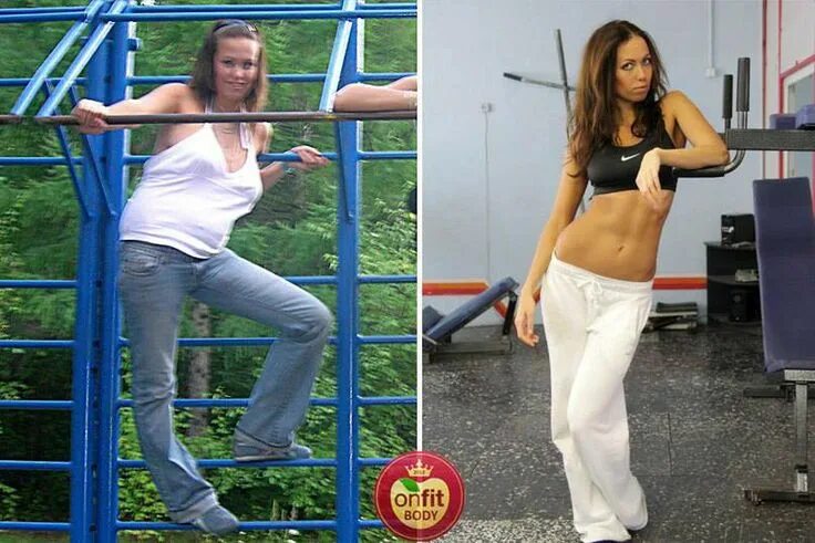 До и после похудения и фитнеса Pinterest