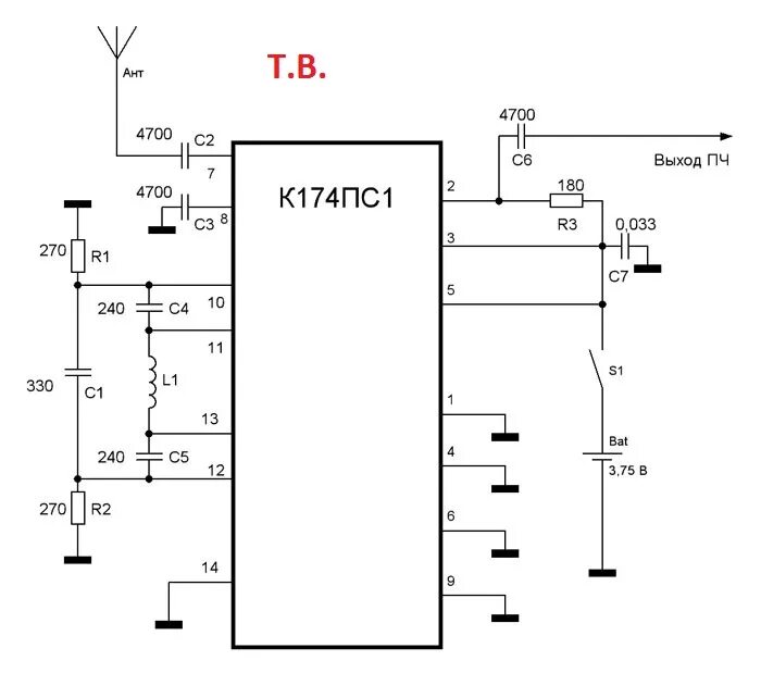 Микросхемы укв. УКВ приемник на микросхеме к174пс1. Микросхема к174пс1 схема конвертера УКВ-fm.. Ta7640 схема приемника. Приемник прямого преобразования на к174пс1.