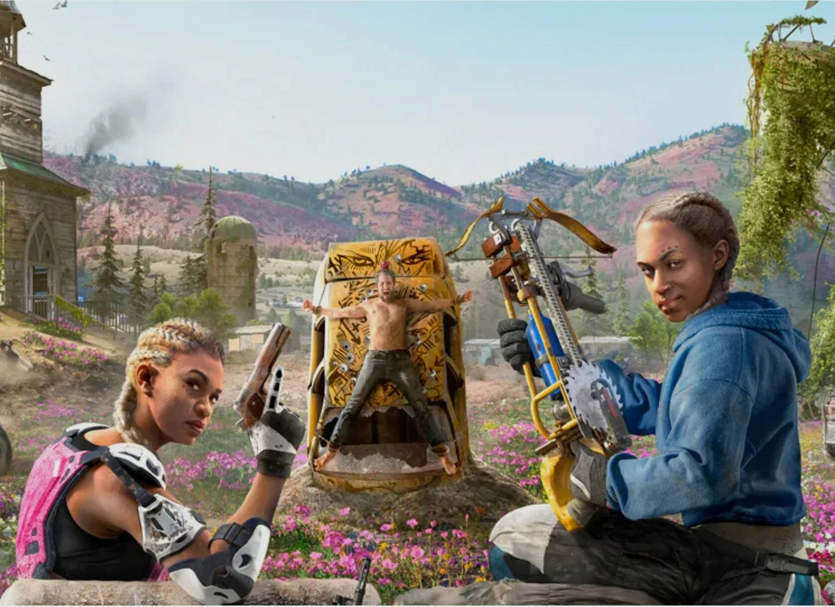 New dawn отзывы. Far Cry New Dawn (2019). Far Cry 5 New Dawn. Far Cry New Dawn обложка. Фар край New Dawn обложка игры.