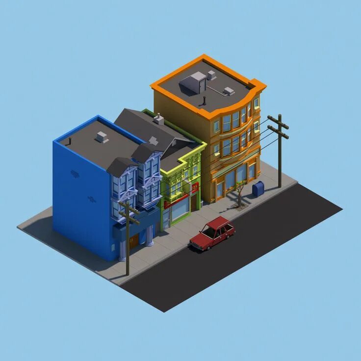 Isometric renders