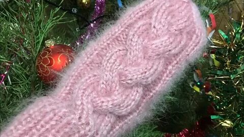 Варежки из мохера спицами