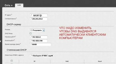 Linux прописать dns