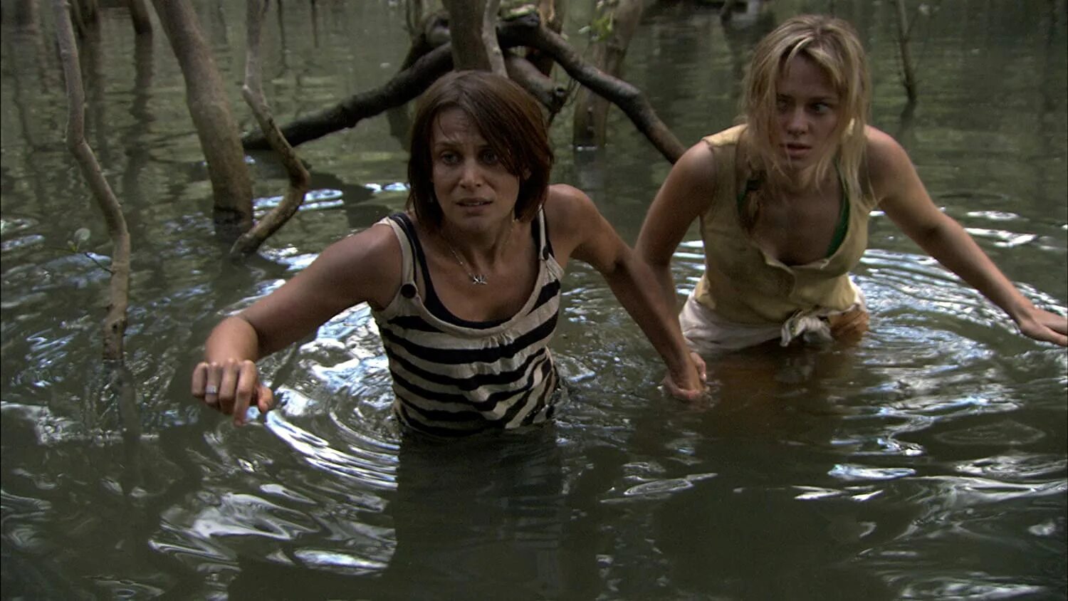 Туристас фильм 2006 оливия. Ужасы про воду. Хищные воды фильм 2007. Лоррейн гэри челюсти фильмы. Ужасы про воду.