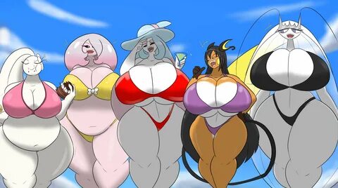 igphhangout, floette, hatterene, pheromosa, raichu, tagme, huge breasts, po...
