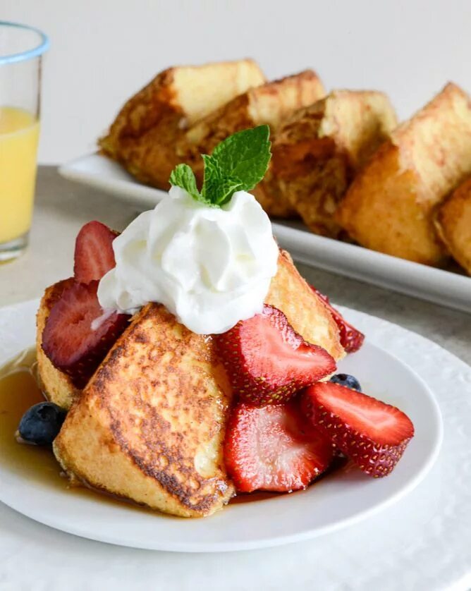 He toast for breakfast