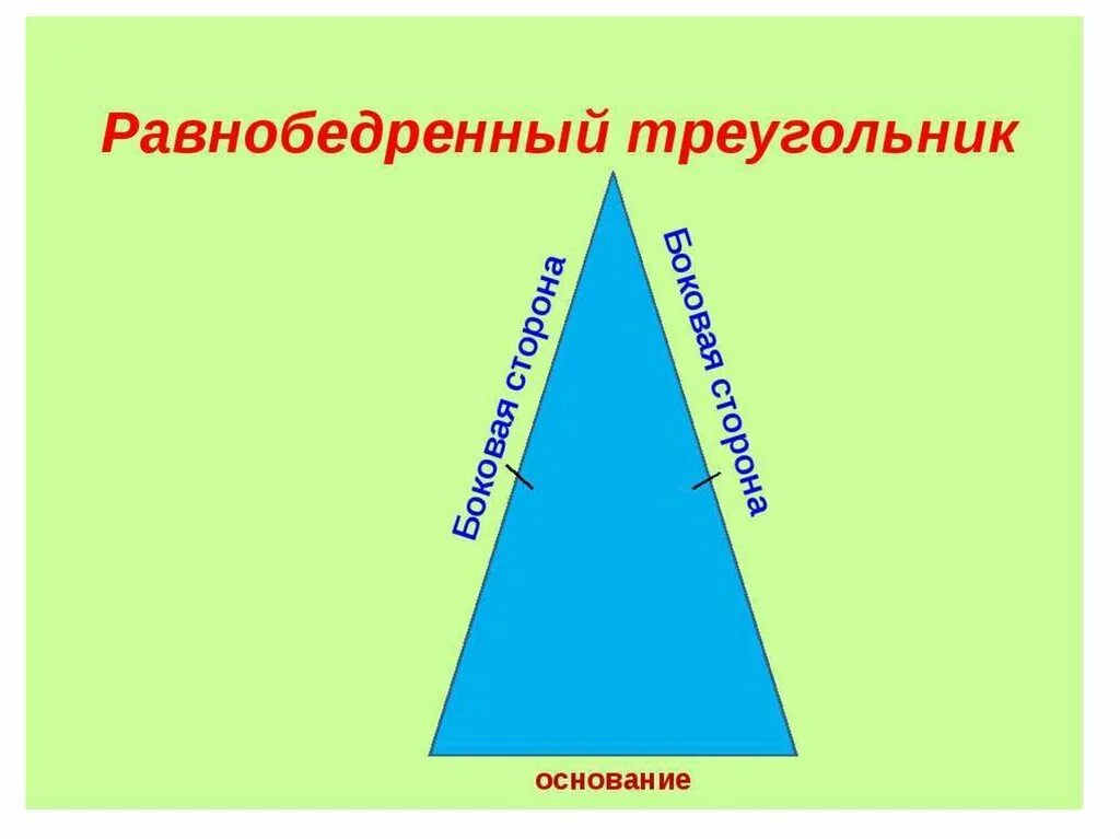 Любой равносторонний является равнобедренным. Равнобедренный треугольник. Равнобедренный треугол. Рвынобеджренный треуг. Равно бедреннай треугол.