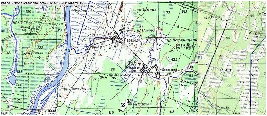 Карта новгородского района с деревнями