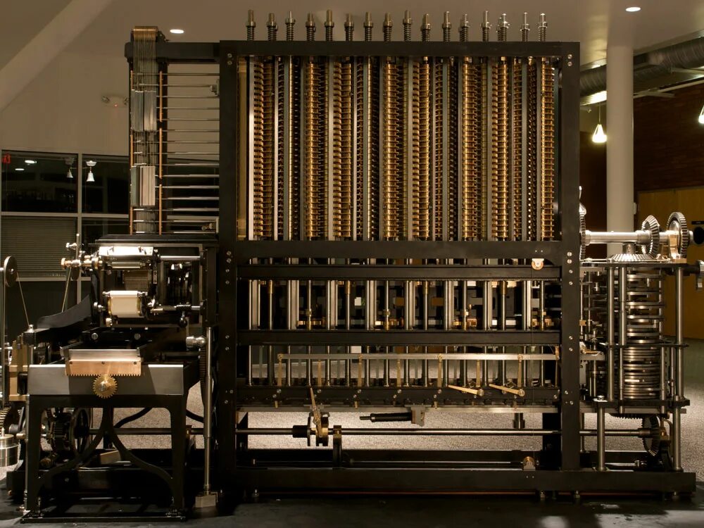 Память вычислительной машины. Первый принтер Чарльза Бэббиджа.