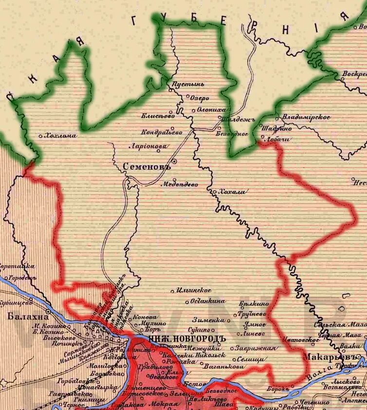 Карты Семеновского уезда Нижегородской губернии. Старые карты Семеновского района Нижегородской области. Карта семёновского уезда Нижегородской области 1800 года. Карта Семеновского уезда Нижегородской губернии 17 века.