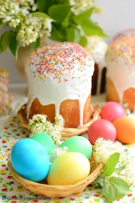 Красивые картинки с куличами и яйцами