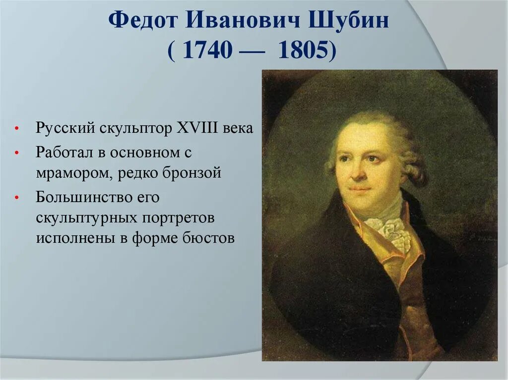 Родившиеся в 18 веке. Федот Иванович Шубин (1740—1805). Шубин художник 18 века. Ф. И. Шубин(1740 – 1805). Федот Шубин  — скульптор XVIII века..