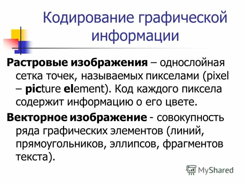 Закодированной информации называется. Кодирование графической информации. Графический способ кодирования информации. Кодирование графического изображения. Кодирование графики в компьютере.