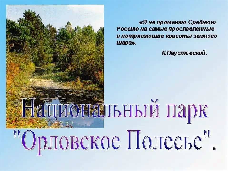 Разнообразие природы Рязанской области