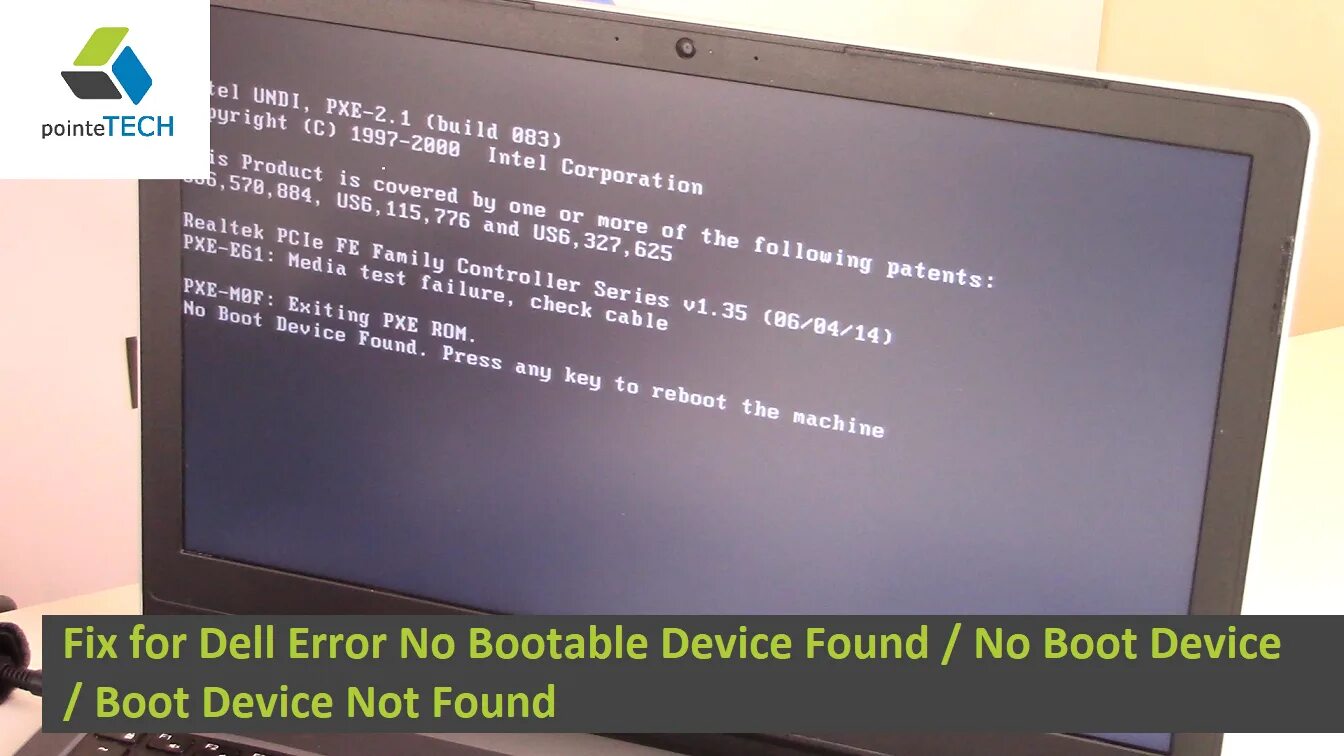 Bootable device found. No bootable system