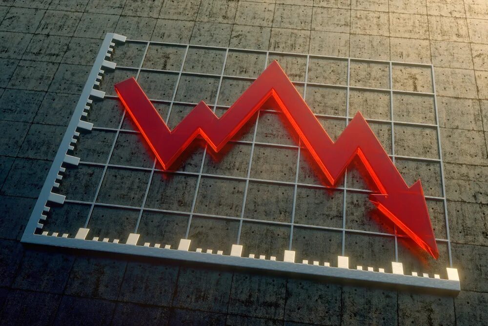 Обвал акций. Инвестиции падение. Стрелка графика. Повышение и понижение. Графики равновесной спроса и предложения.