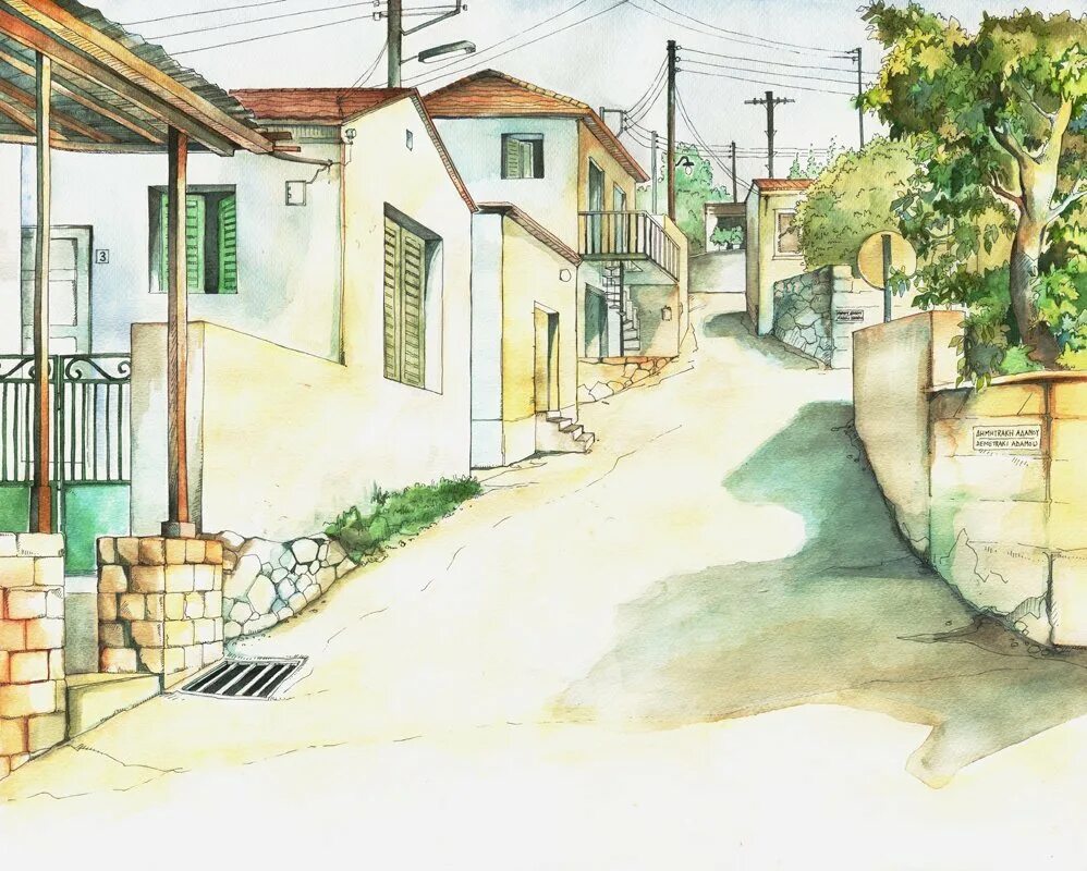 Улочки Италии линейная перспектива. Перспектива улицы. Городской пейзаж рисунок. Городской пейзаж в перспективе.