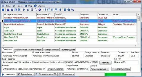 Программы для лицензирования