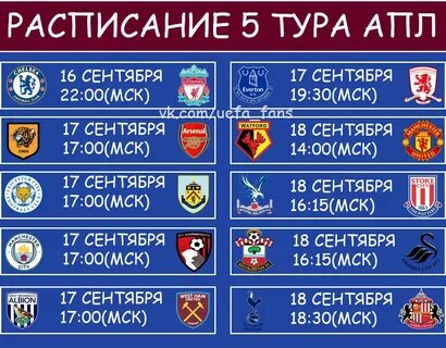 Апл матчи последнего тура