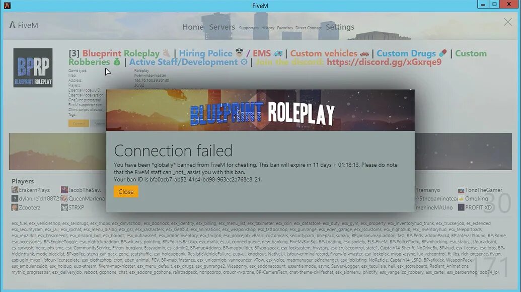 FIVEM ban CFX. Скрипты ESX FIVEM. You have been globally banned Ark. ESX_menu_default v2 FIVEM. Global ban