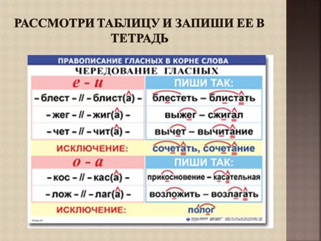 Корни с чередующимися гласными 6 класс. Таблица а-о и е-и в корнях. Корни с чередованием 6 класс. Чередующиеся гласные в корне е и. Таблица с чередующимися гласными.