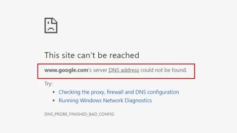 Dns address could