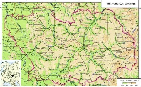 Карта пензенской области лунинского района пензенской области