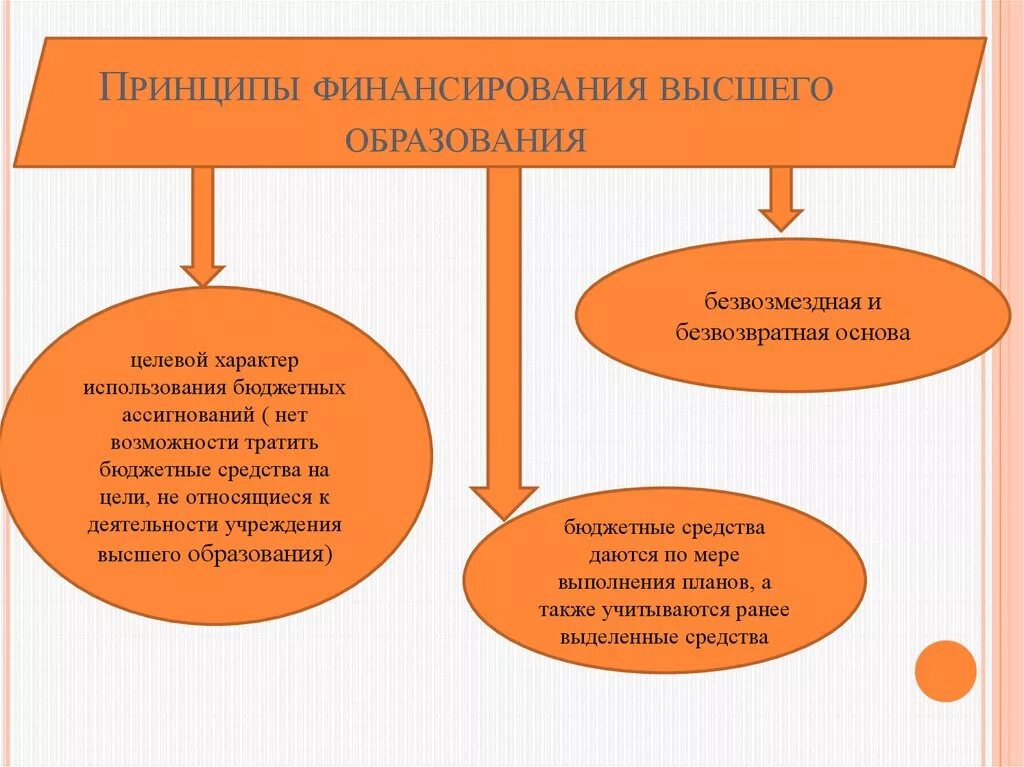 Принципы государственного финансирования образования. Принципы финансирования образовательных учреждений. Принципы финансового обеспечения. Источники финансирования учреждений образования. Финансирование учреждения образования