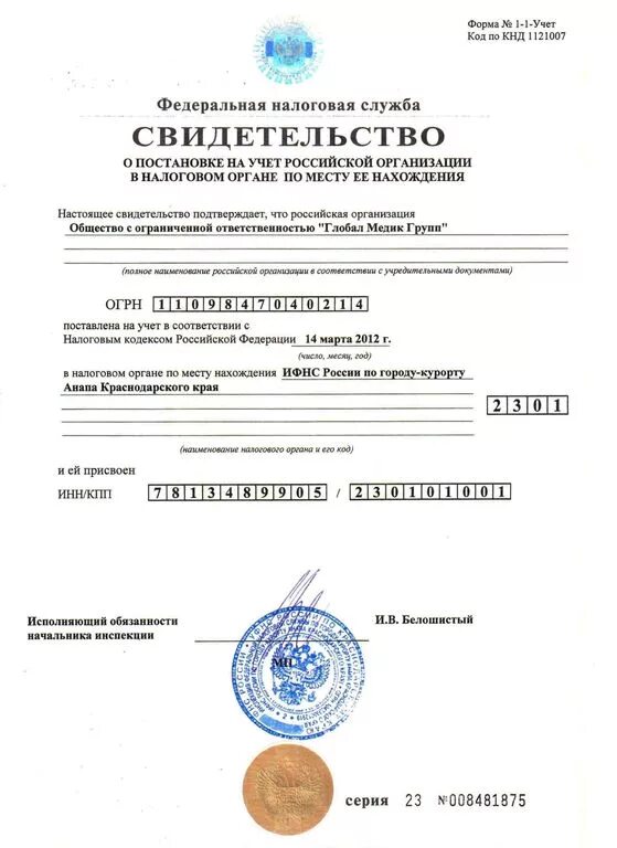 Подольск ооо инн. Свидетельство о постановке в налоговом органе ИП. Свидетельство о постановке на налоговый учет ИП. Свидетельство о постановке на учет в ИФНС ИП. Документ о постановке на учет в налоговом органе ИП.