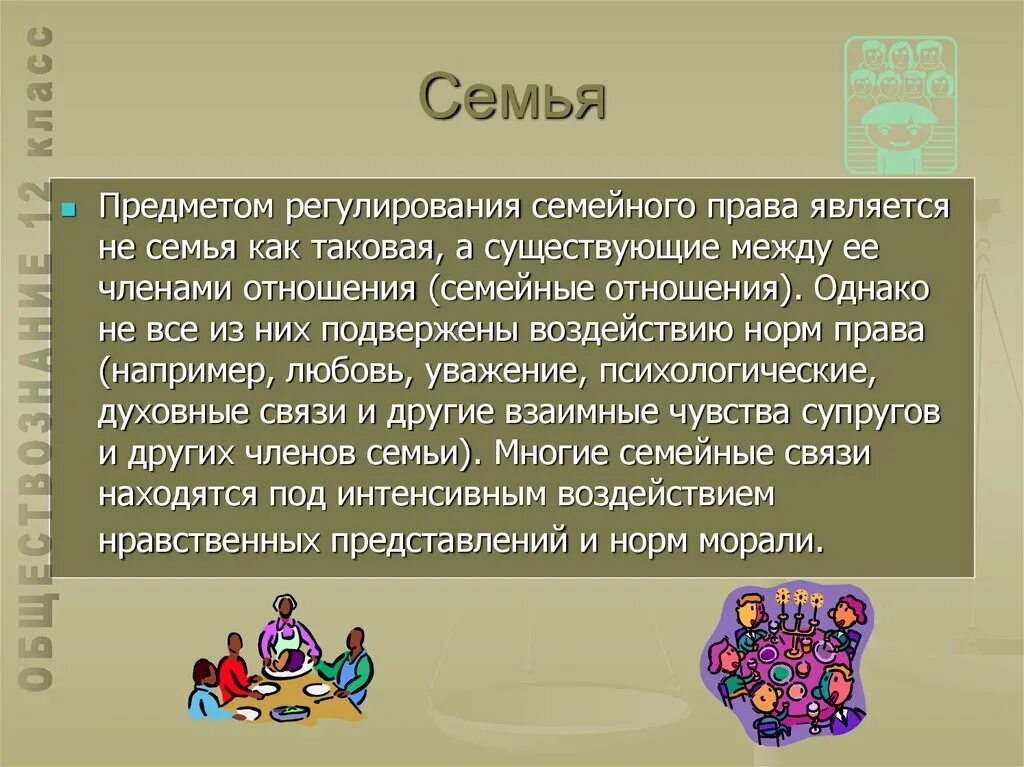 Сообщение на тему семейное право. Доклад на тему семейные отношения. Доклад на тему семья 5 класс. Конспект урока семья.