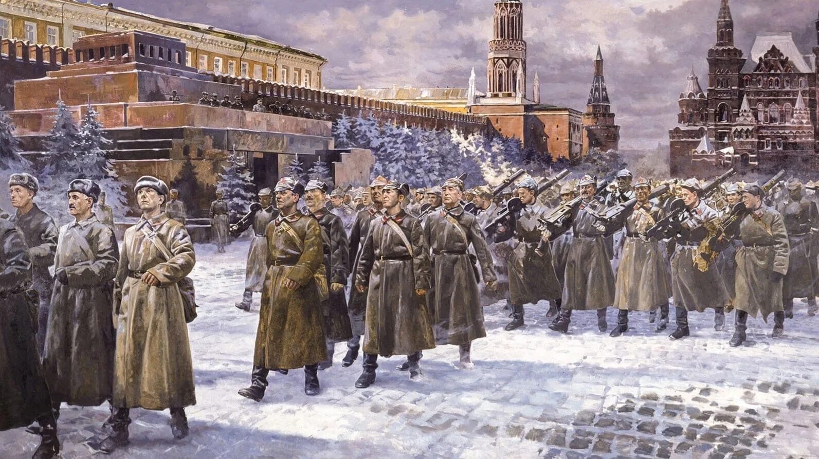 Победа в битве под москвой. Парад на красной площади в Москве 7 ноября 1941 года Юон. Битва за Москву 7 ноября 1941 года. Парад на красной площади 1941 битва за Москву. Парад на красной площади 7 ноября 1941 года.