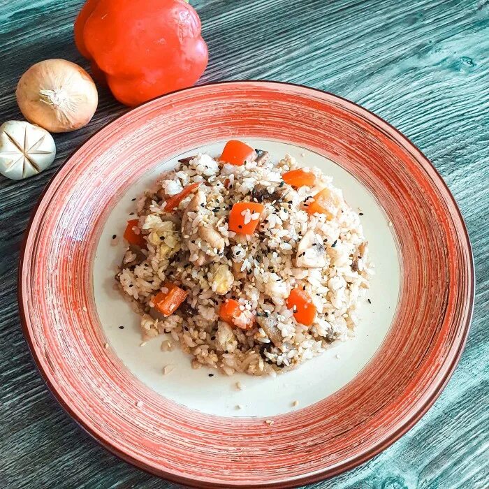 ризотто с овощами и рисом. рисовый салат. рис с овощами. рис с овощами пп. рис с машем гарнир.