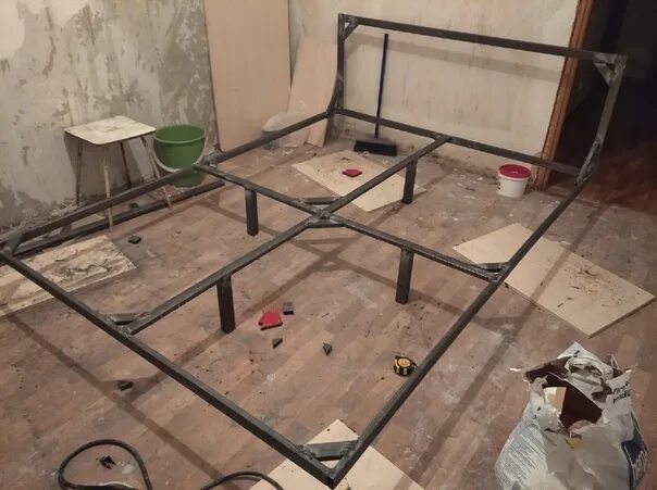 Чертеж парящей кровати из профильной трубы Парящие кровати TwoSky (ТуСкай) от 28900 руб.
