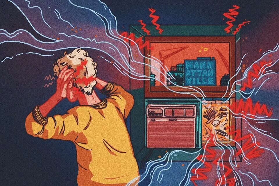 When i hear the noise. Иллюстрация с шумами. шум символично. noise pollution. noise pollution effect.